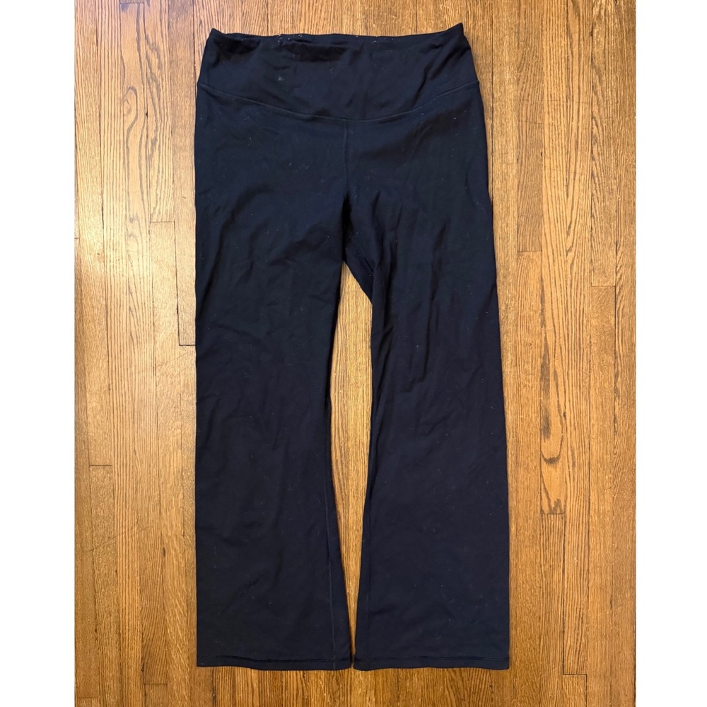 Victoria Sport Supermodel Yoga Pants Black Flare Leg L Short
